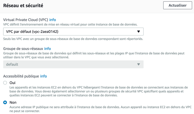 Configuration du VPC